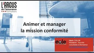 Miniature : Replay Webinaire | Animer et manager la mission conformité