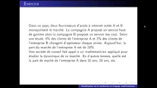 Miniature : Suite numérique, modélisation, diagonalisation, matrice