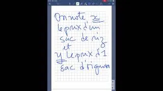 Miniature : Système s'équations linéaires, mise en équation