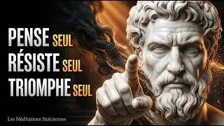 Miniature : Reste seul. Pense seul. Triomphe seul. Motivation stoïcienne pour la réussite.