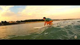 Miniature : Surfing and longboarding : Summer session at the spot with the team : Subscribe 🔔 and 👍🏼
