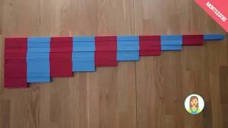 Miniature : Fabrication des Barres Rouges et Bleues - Montessori mathématiques 3-6