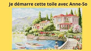 Miniature : Je démarre cette toile avec @annesoetsespetitescroix #pointdecroix #crossstitch #puntodecruz