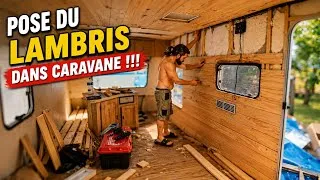 Miniature : Installation du lambris dans la caravane !!! Rénovation caravane !!!