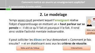 Miniature : Vidéo à l'attention des enseignants - Comment enseigner de manière explicite?