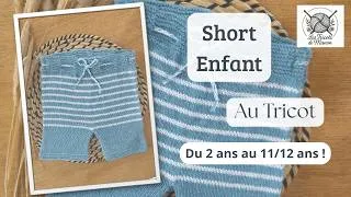 Miniature : 🌞 Short enfant au Tricot - Du 2 ans au 11/12 ans ! #tricot