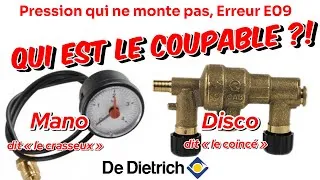 Miniature : Pression qui ne monte pas, remplissage impossible, erreur E09 : changer le manomètre de sa chaudière
