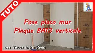Miniature : Tuto : Pose plaque placo BA13 Verticale