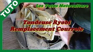 Miniature : Tondeuse Ryobi : Remplacement courroie