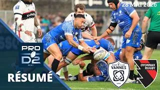 Miniature : Pro D2 : le résumé de la DEMI-FINALE entre le leader Vannes et Oyonnax - Phases finales Saison 25/26