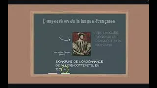 Miniature : Capsule Histoire des langues parlées en France