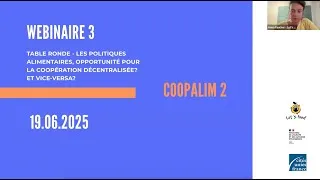 Miniature : COOPALIM2- Webinaire #3: Les politiques alimentaires, opportunité pour la coopération décentralisée?