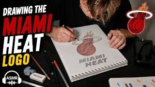Miniature : Miami Heat Logo Drawing | No Talking ASMR