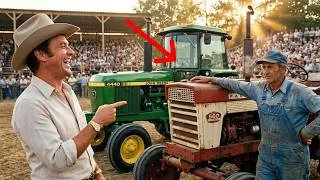 Miniature : Il a Parié 10 000 € que son John Deere Battrait un “Farmall de Casse” — Tout le Comté l’a vu Perdre