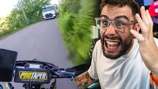 Miniature : Il se Prends le Camion en pleine Face ?! (React Motos)