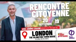 Miniature : Rencontre citoyenne : Le député Jérôme Legavre sur Londres