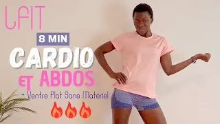 Miniature : 8 MIN - Cardio Fat Burner  + Abdos ! Sans Matériel