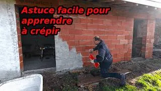 Miniature : Comment apprendre à crépir facilement, entrainement et mise en application !