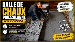 Miniature : Comment faire une dalle en chaux pouzzolane ? Pourquoi décaisser (ou pas) Retour d’expérience !!