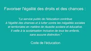 Miniature : Chapitre 5 : Les rôles de l'école : transmission de savoirs et égalité des chances  (vidéo 1)