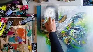 Miniature : Démonstration Peinture abstraite 2026/reprise d'une toile 