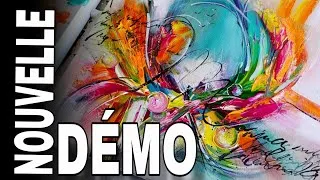 Miniature : Démonstration de peinture abstraite coloré 
