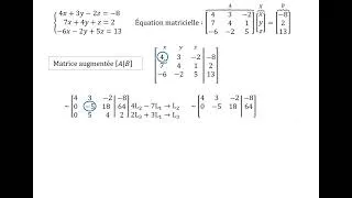 Miniature : Résolution de systèmes d'équations linéaires 3X3 par la méthode de Gauss