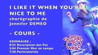 Miniature : [COURS] I LIKE IT WHEN YOU'RE NICE TO ME de Jennifer DEMEO - par Lilly WEST (Country Dance Lesson)