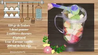 Miniature : Le SMOOTHIE idéal perte de poids qui te permettra d'atteindre tes objectifs!!             🥛🍓🍏🥬😉