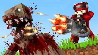Miniature : J'ai ajouté des ARMES pour SURVIVRE aux MOBS HORREUR sur Minecraft