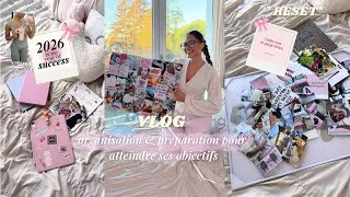 Miniature : reset vlog 🎀 | on organise et prépare mes objectifs pour l’année 2026: goals setting, vision board…