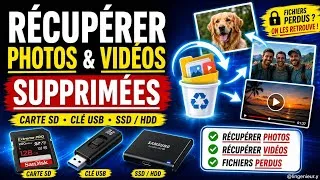 Miniature : Retrouver toutes tes photos, vidéos et fichiers supprimés sur ta carte SD, ton disque dur ou SSD/HDD