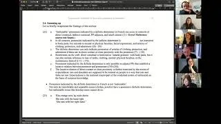 Miniature : Johan Rooryck : La possession inaliénable et les principes généraux de la grammaire