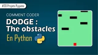 Miniature : Coder le jeu d'obstacles DODGE grace à pygame | TutoPython #python  #programming #coding