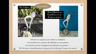 Miniature : Poésie de papier -personnage en fils de kraft -Pas à pas