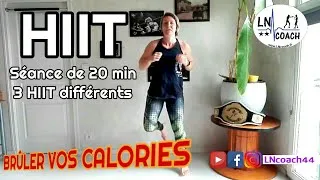 Miniature : séance HIIT 20 min - 3 Rounds for time - Tabata - 30/20 abdos -  brûlage de calories garanti 💪