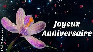 Miniature : ❀Joyeux Anniversaire fleurs ❀ Jolie Carte Virtuelle
