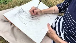 Miniature : Travaillez et dessinez avec moi • Séance de 60 min. - Illustration dans la campagne normande - 🎨ASMR