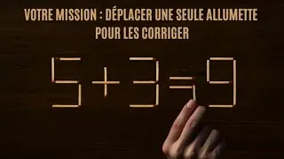 Miniature : Équations avec allumettes 🔥 Défis logiques et casse-têtes mathématiques