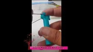 Miniature : Le cercle magique avec métier à tisser en elastique loom band loomigurumi