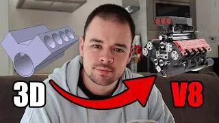 Miniature : On conçoit un V8 en IMPRESSION 3D ! Partie 1
