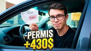 Miniature : J’ai encore raté mon PERMIS… mais j'ai GAGNÉ 430$ ! #29