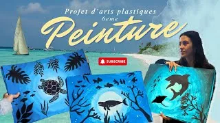Miniature : 🌊 Projet Arts Plastiques 6ème ! Une plongée artistique au cœur des océans 🔥