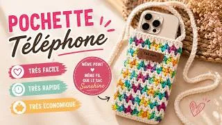 Miniature : Pochette Téléphone au Crochet 📱 | Facile, Rapide & Économique !