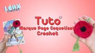 Miniature : Marque-page Fleur de Coquelicot au Crochet | Tutoriel Débutant Facile