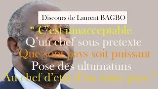 Miniature : Le discours de Laurent GBAGBO " C'est inadmissible" | Ex président de la Cote d'Ivoire