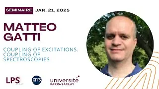 Miniature : Matteo Gatti. Coupling of excitations. Coupling of spectroscopies.