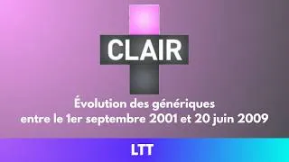 Miniature : EP22 - Évolution des génériques de +Clair (entre 2001 et 2009)