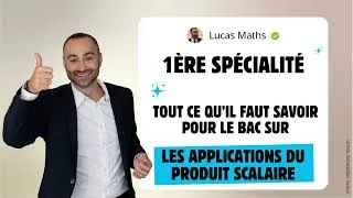 Miniature : Les applications du produit scalaire (Livre "Réussir l'épreuve de Maths 1re spé" Editions Hatier)