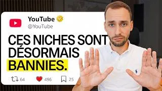 Miniature : ATTENTION : Ces Niches YouTube Sont Désormais BANNIES